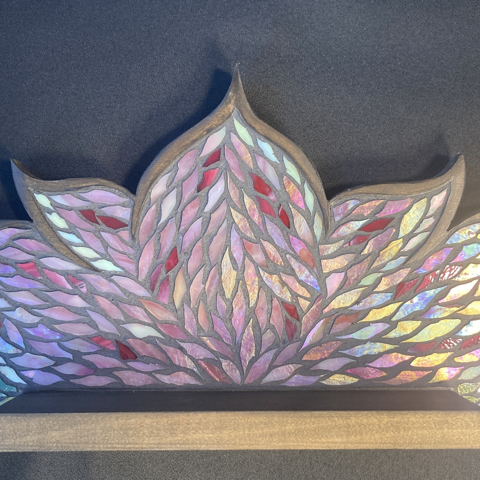 Eryn Donnalley ,  Lotus Altar wood & mosaic , 18"x 9" irregular , Muse Gallery