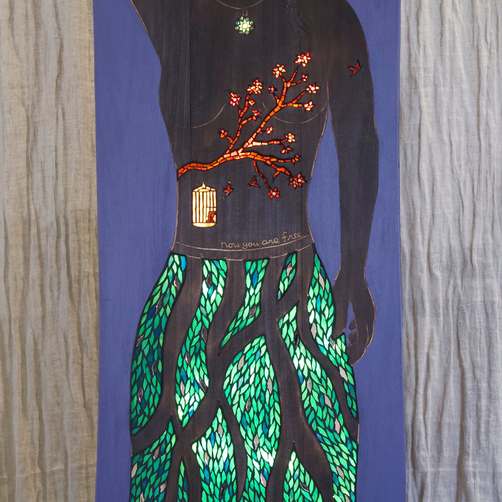 Eryn Donnalley , Spirit Warrior , 6' x 3' , Muse Gallery