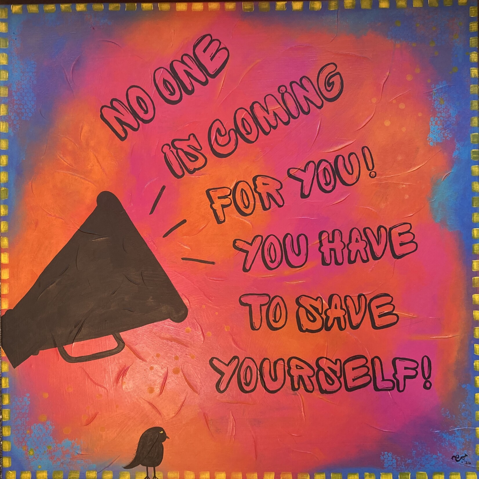 Eryn Donnalley , Save Yourself , 40" x 40" Muse Gallery
