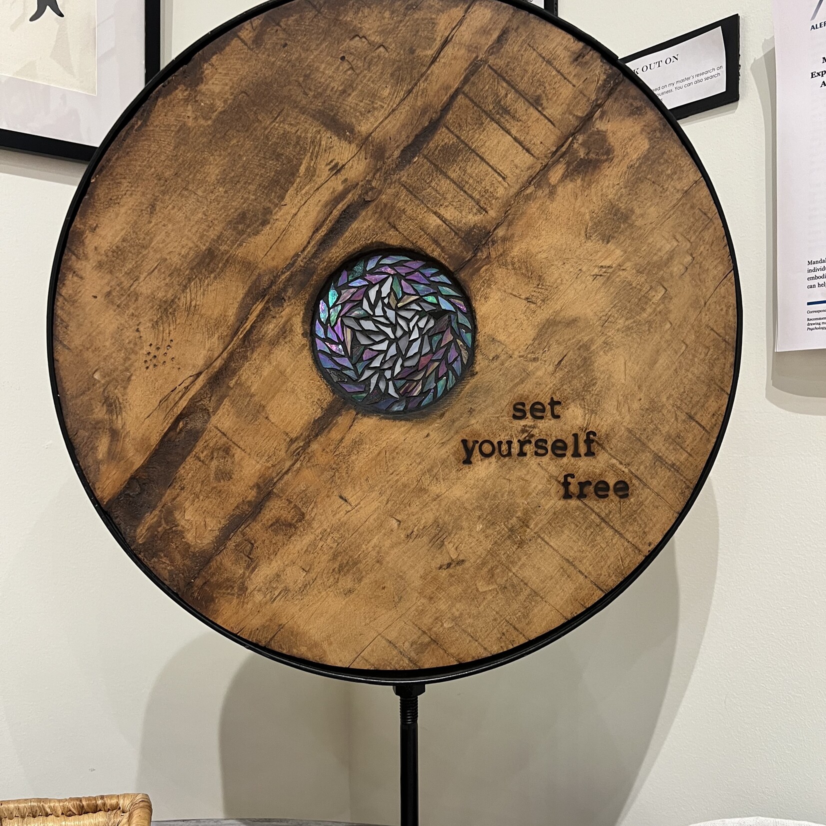 Eryn Donnalley , Set Yourself Free, 14" diameter, Muse Gallery