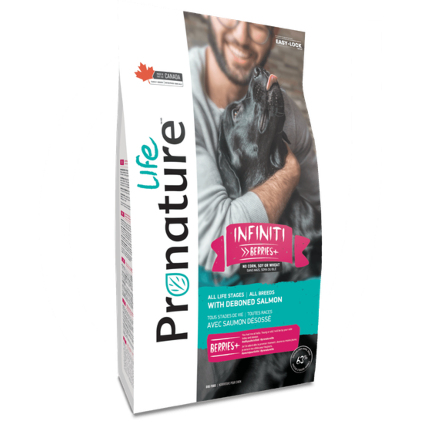 Pronature bon Pronature-chien-infiniti  berries avec saumon désossé 2.27 kg