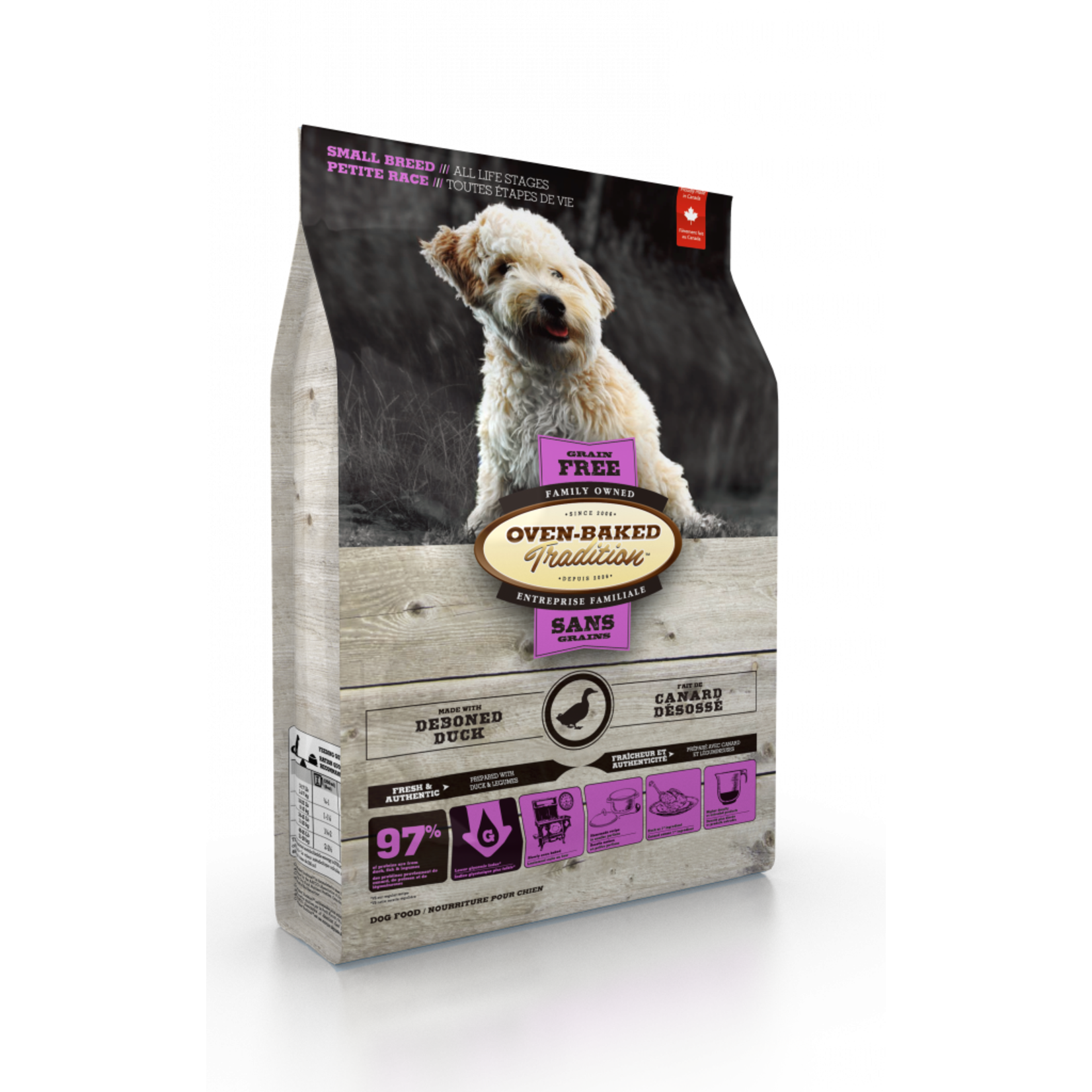 Oven-Baked Tradition Obt Nourriture Sèche Sans Grains Pour Chien De Petite Race - Canard 10 Lbs