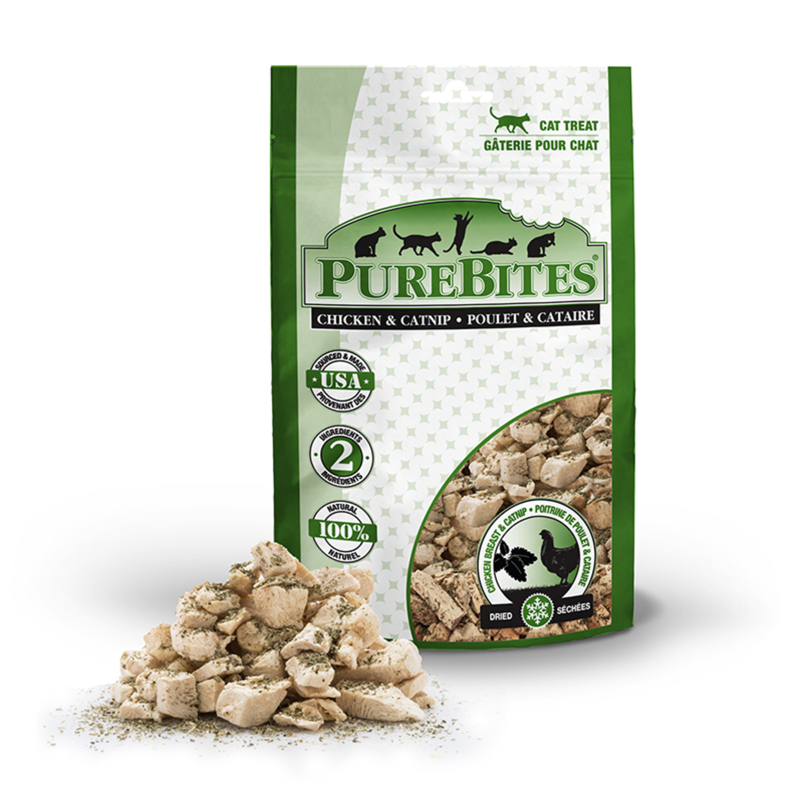 Purebites PureBites® Poitrine de Poulet et Cataire- Gâterie Séchées à Froid Pour Chat 37 gm