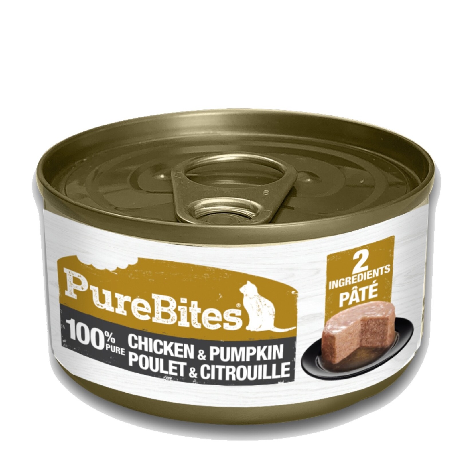 Purebites PureBites pâté pure protéiné poulet et citrouillec chats 2.5oz/chicken&pumpkin wet food protein cats 71g