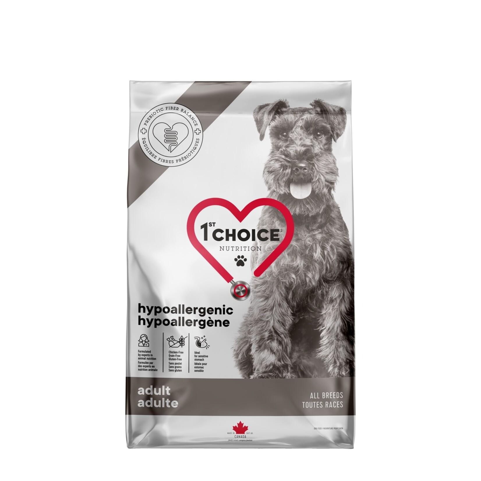 1st Choice 1ST Choice  Nourriture sèche hypoallergène au canard pour chiens (6lbs)/Hypoallergenic dry duck food for dogs 2.72kg