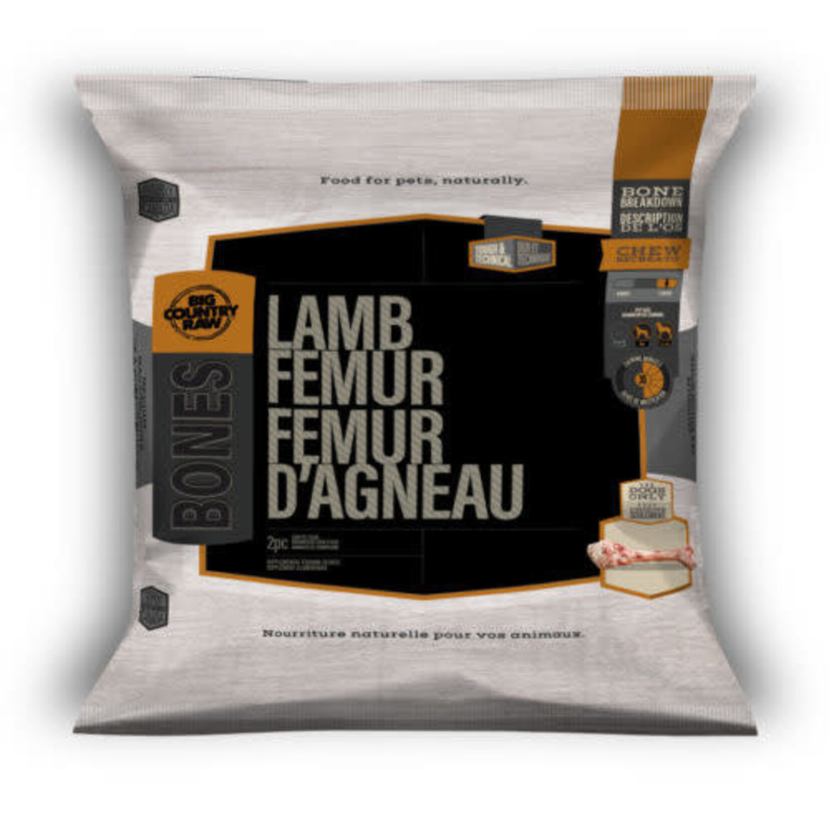 Big Country Raw BCR LAMB FEMURE 2PC