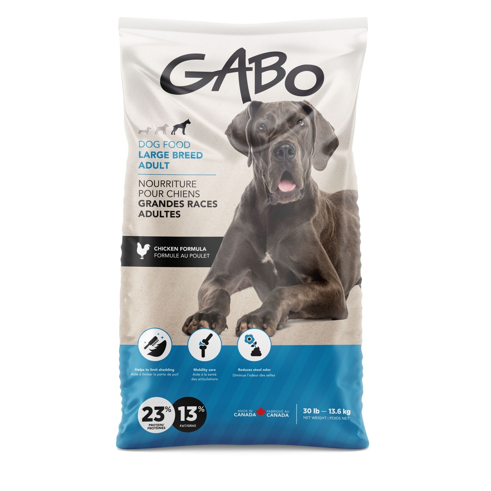 GABO Gabo Nourriture Pour Chien De Grande Race, Adulte - Poulet 30 Lbs