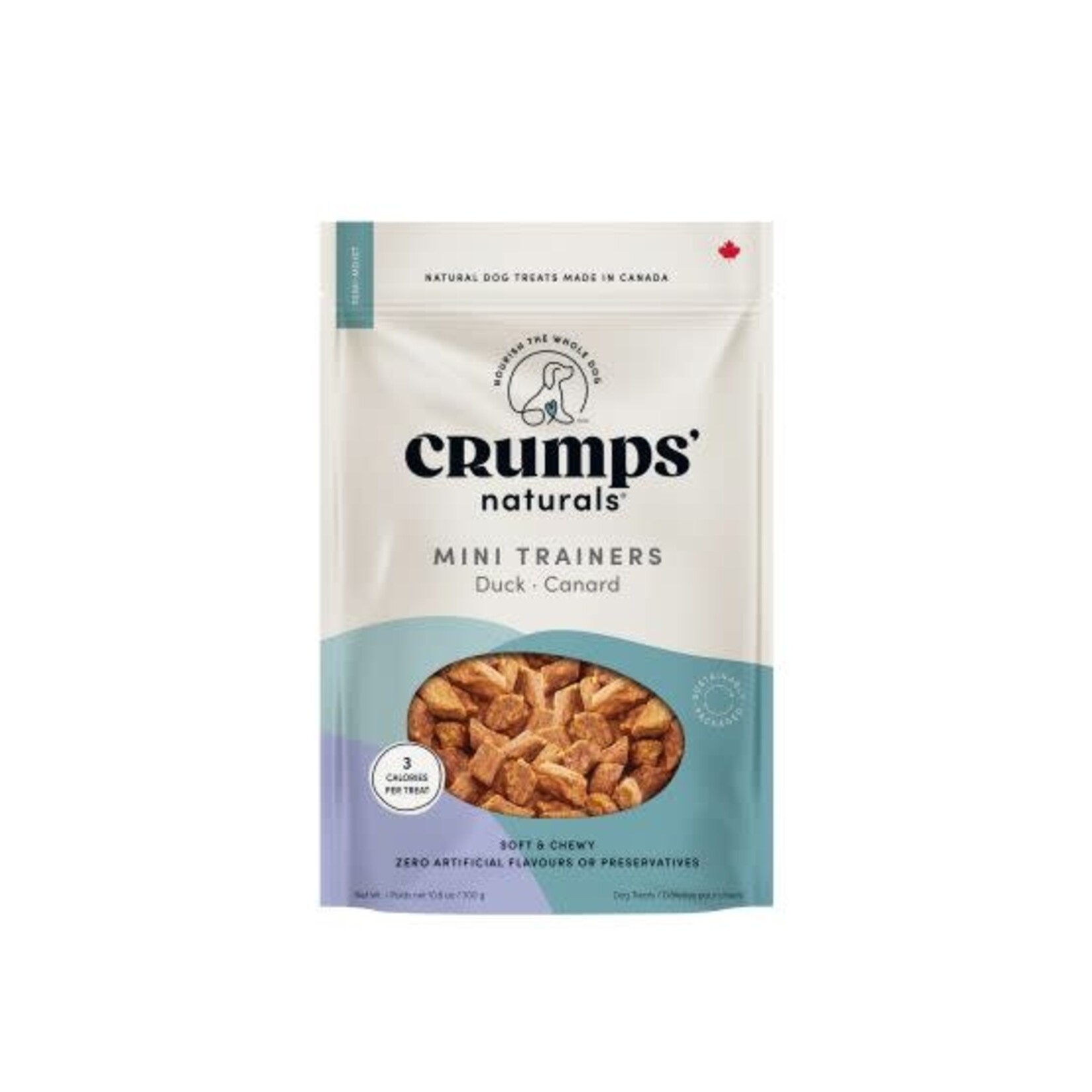 CRUMPS Crumps' Naturals, Mini-bouchées D'entrainement Pour Chien, Semi-humides Au Canard 300g