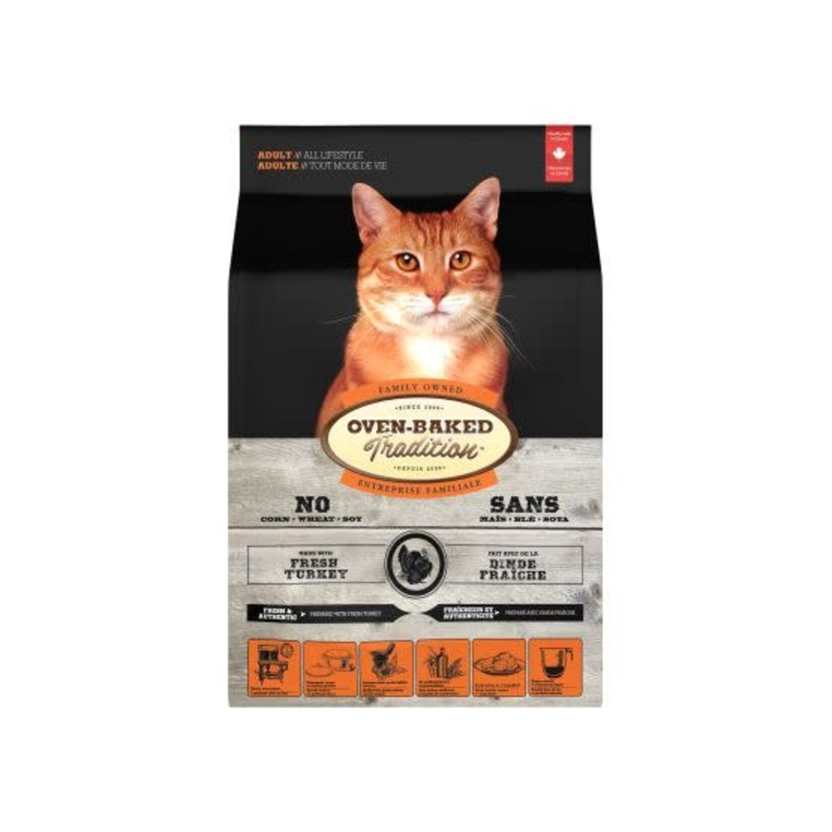 Oven-Baked Tradition Obt Nourriture Sèche Pour Chat - Dinde 2,5 Lbs