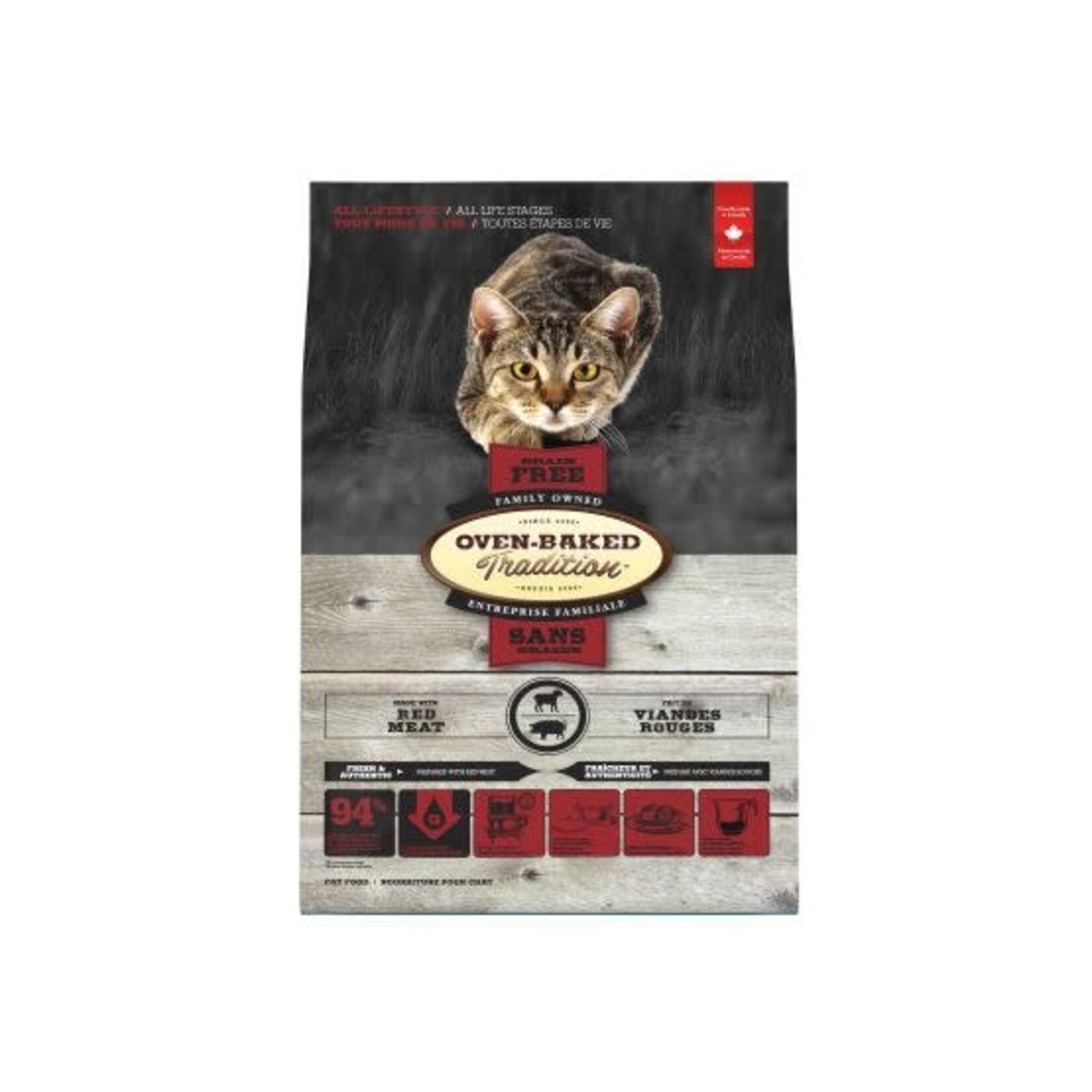 Oven-Baked Tradition Obt Nourriture Sèche Sans Grains Pour Chat - Viande Rouge 5 Lbs