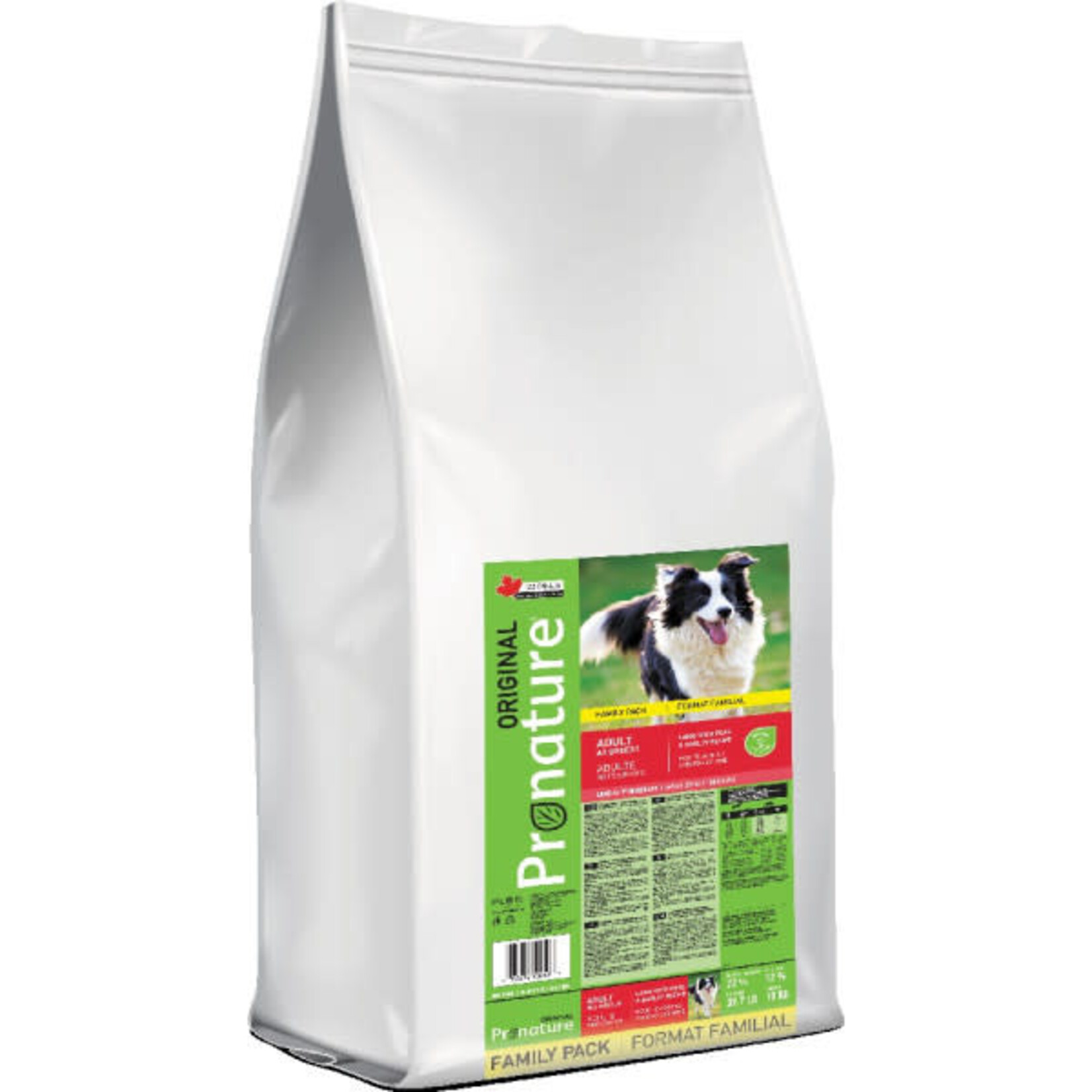 Pronature Pronature Original Nourriture Pour Chien, Toutes Races - Agneau Avec Pois Et Orge 18kg