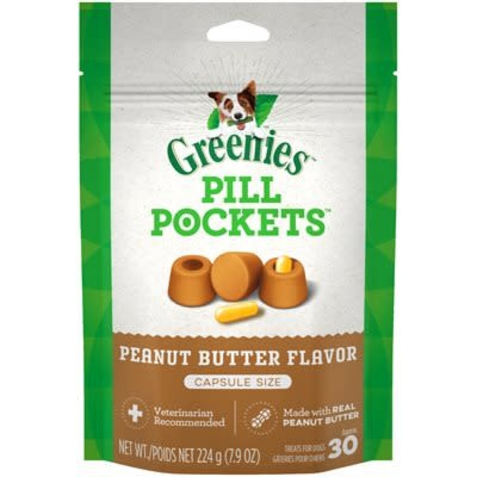Greenies Greenies « Pill Pockets » pour Capsules Saveur de Beurre d'Arachides pour Chiens 7.9oz