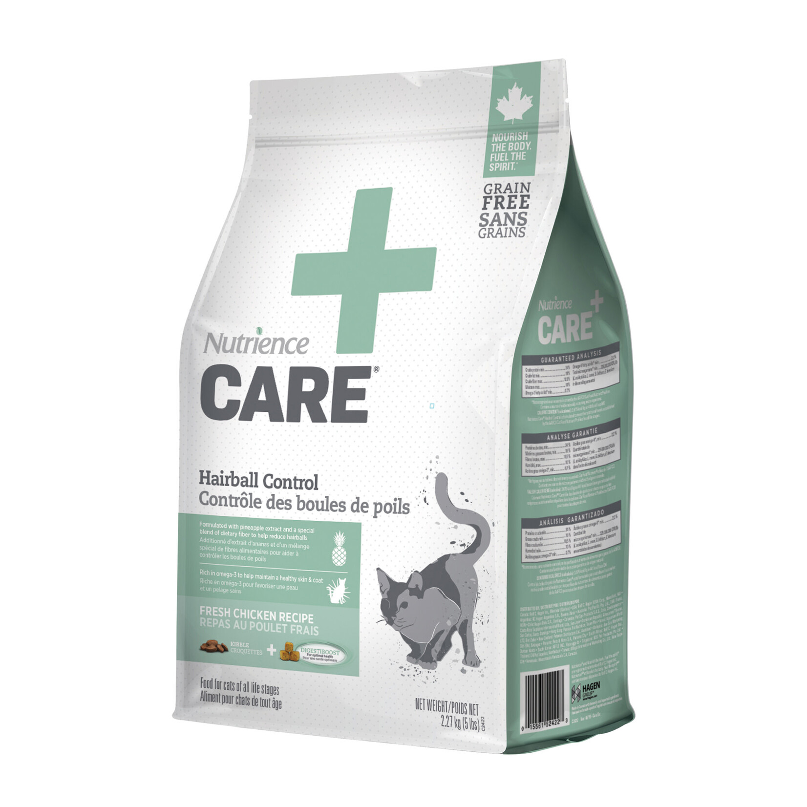 Nutrience Nutrience Care Contrôle des boules de poils pour chats, 2,27 kg (5 lb)