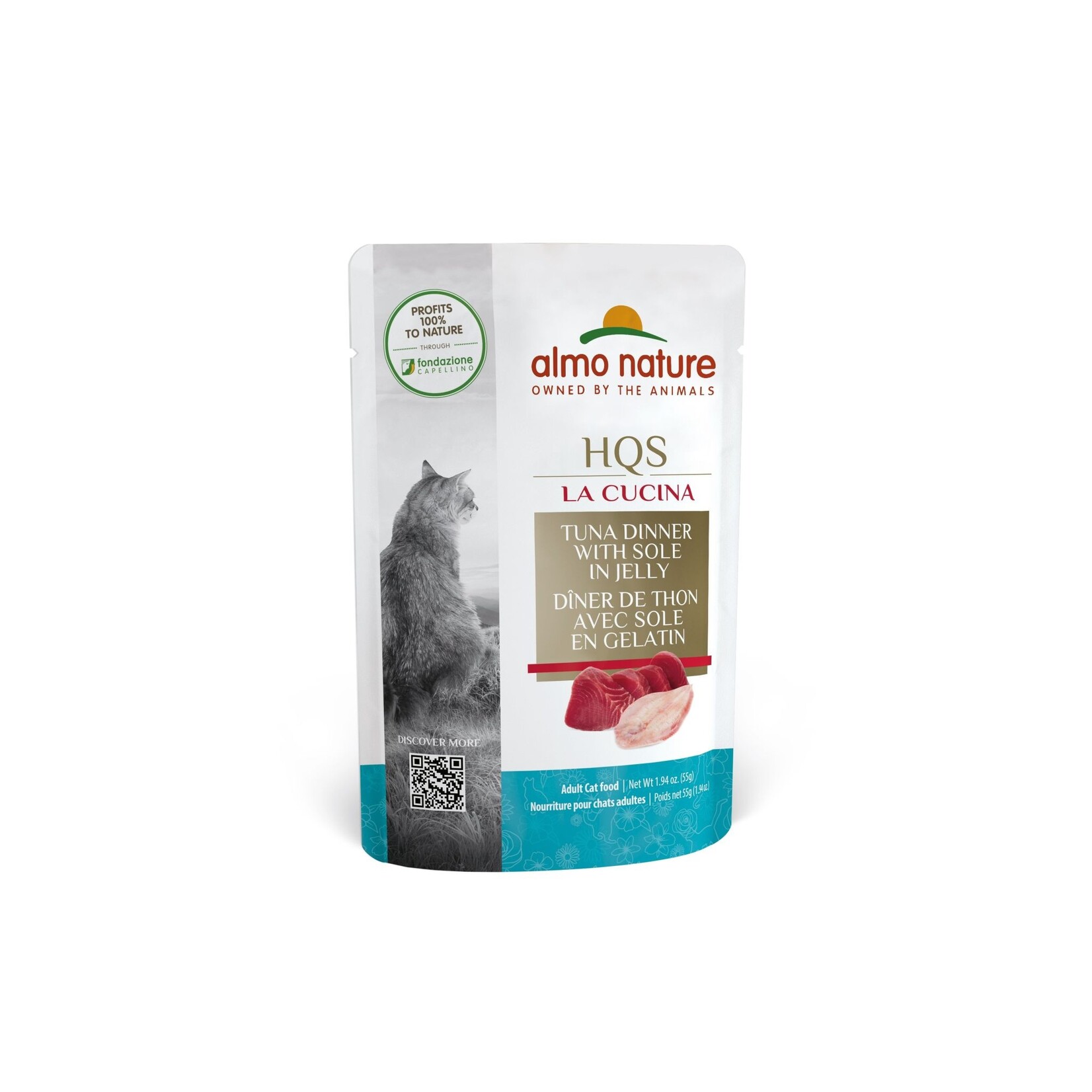 ALMO NATURE USA INC Almo Nature Hqs La Cucina Pochette Chat - Thon Et Sole En Gelée 55g