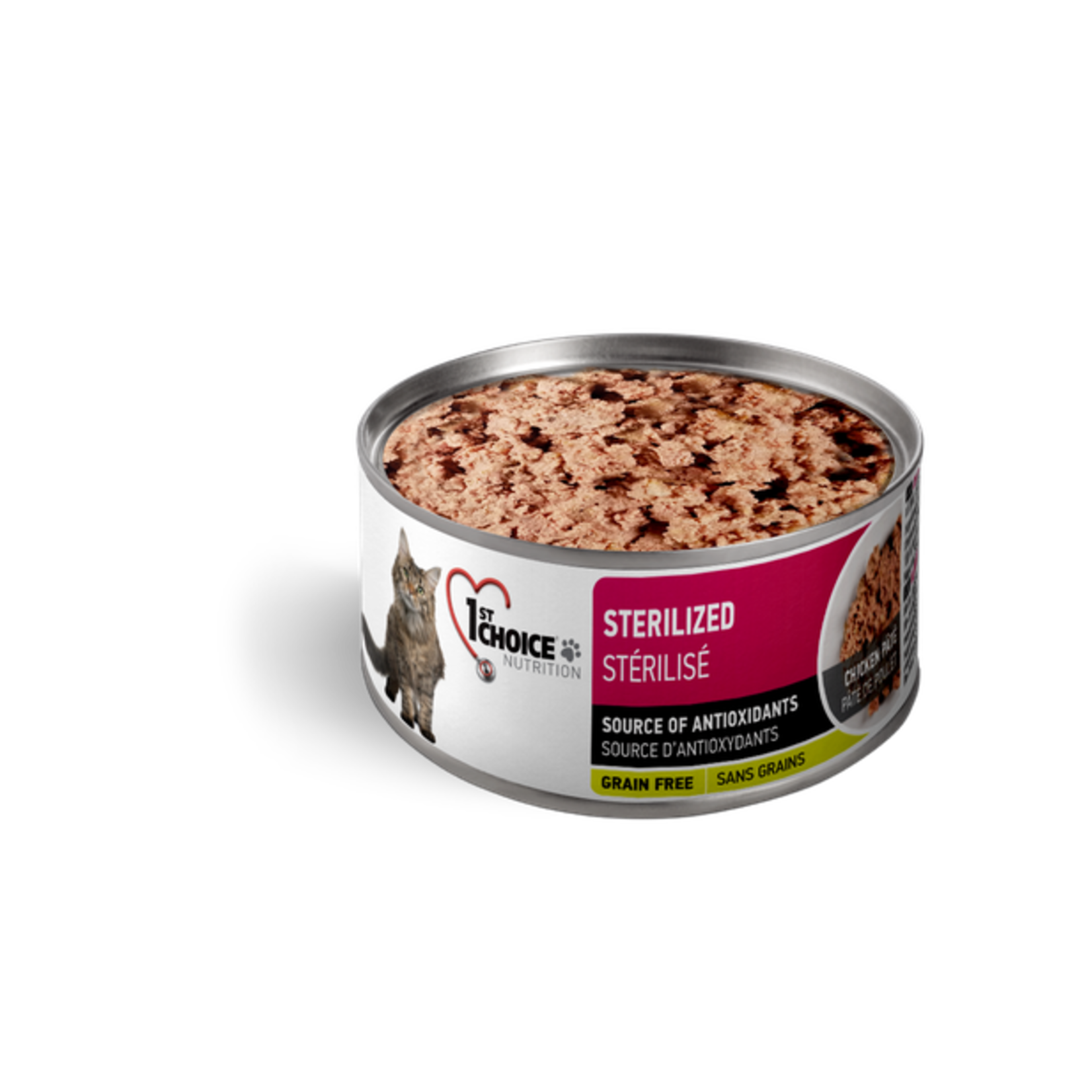 1st Choice 1st Choice Conserves Pour Chat, Stérilisé - Pâté De Poulet Sans Grains 156g