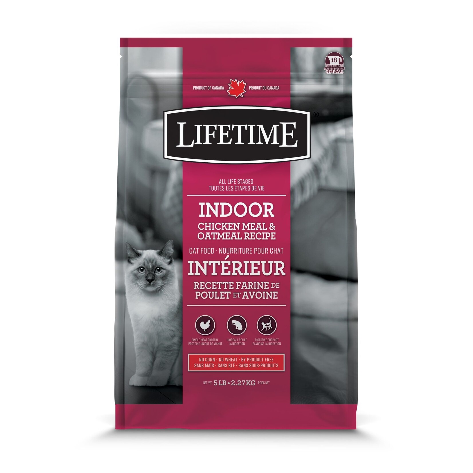 TROUW NUTRITION Trouw Nutrition Lifetime Nourriture Pour Chat D'intérieur, Poulet/avoine 2.27 Kg