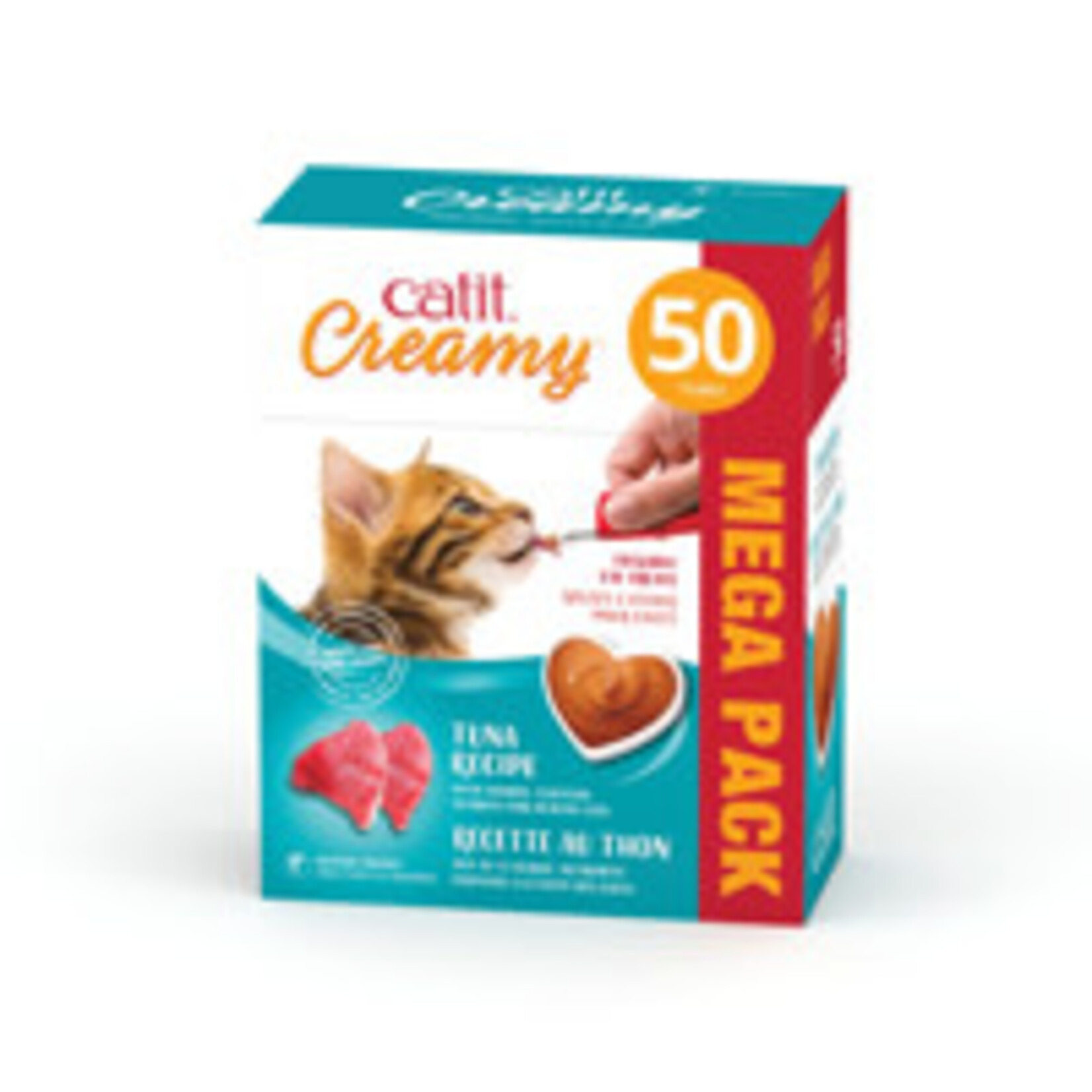 Catit Régals crémeux Catit Creamy, Thon, paquet de 50