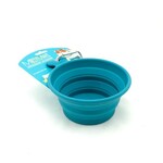 MESSY MUTTS Messy Mutts Bol En Silicone Rétractable, 3 Tasses - Bleu