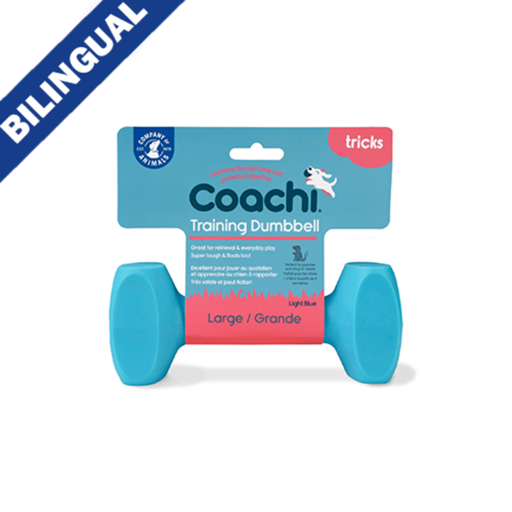 Coachi Company of Animals® Coachi® Dumbell d'entraînement bleu pâle - Grand