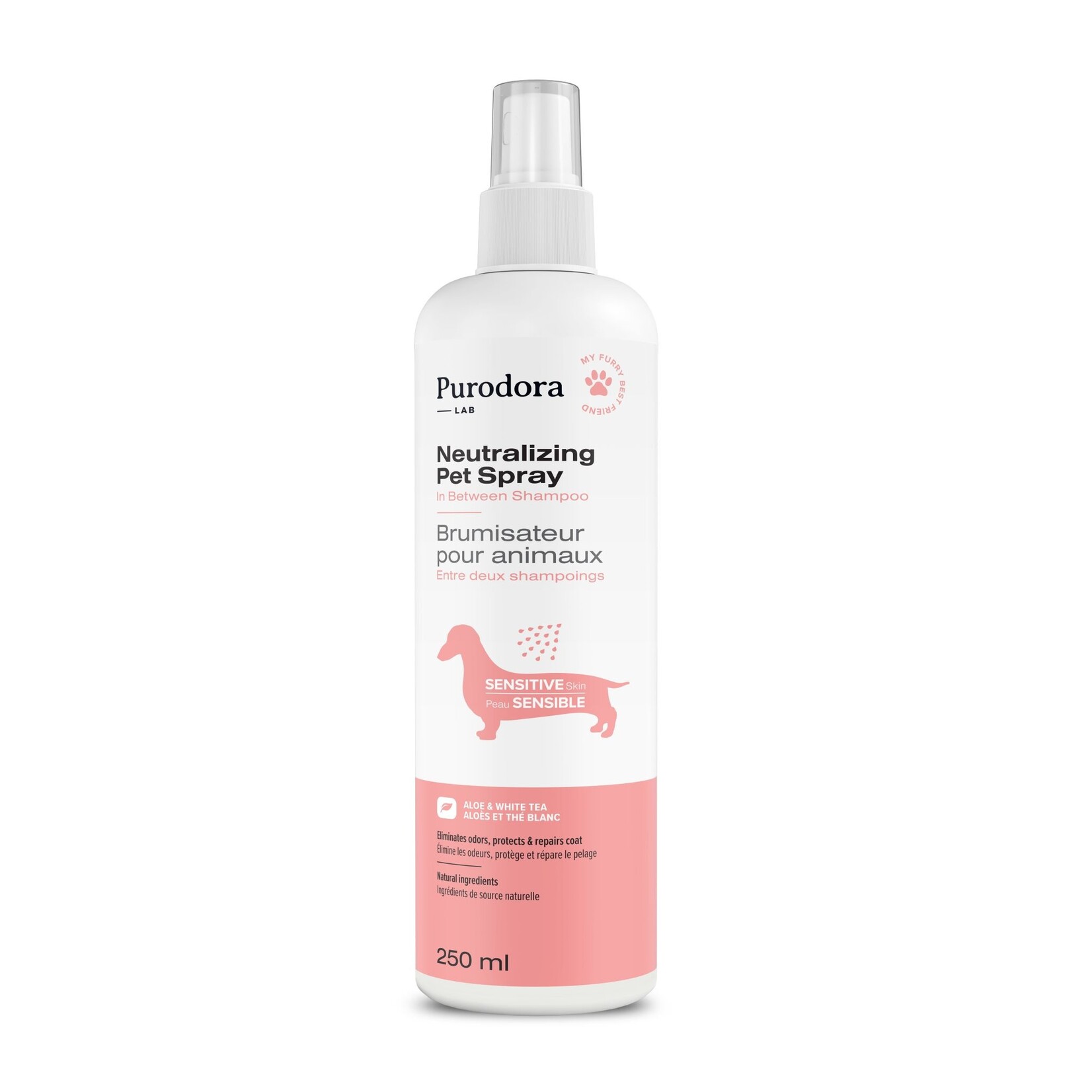 Purodora Purodora Lab, Brumisateur Neutralisant D'odeurs Pour Animaux à La Peau Sensible 250ml