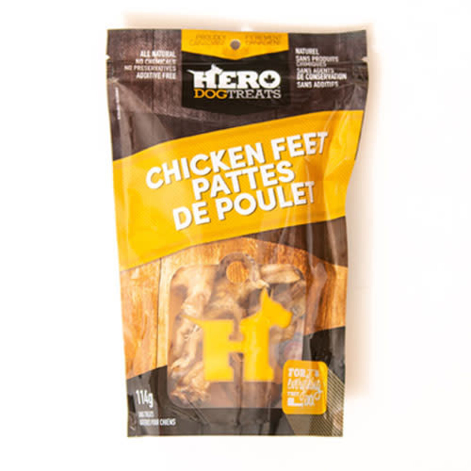 HERO DOG TREATS Hero Pattes de poulet déshydratées