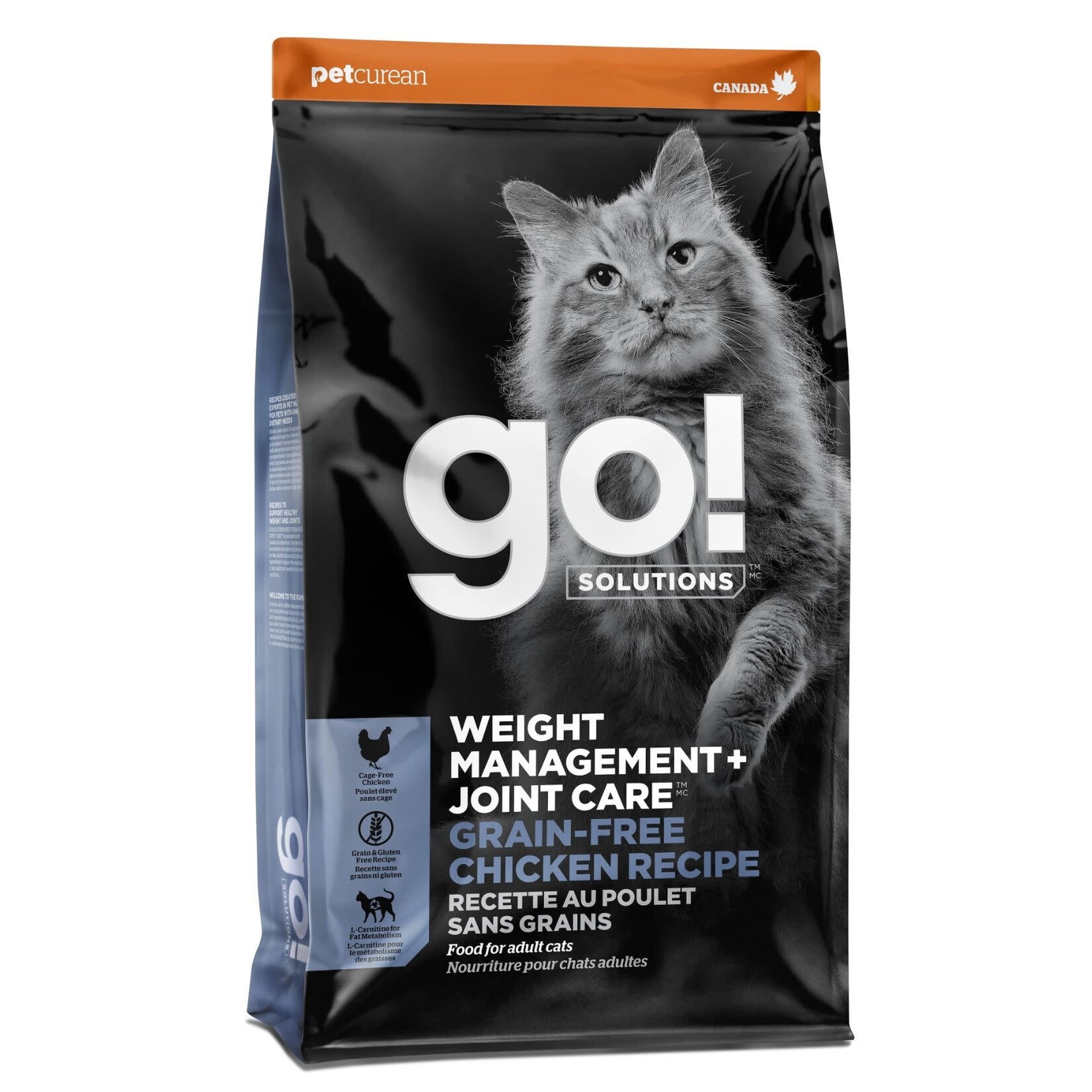 Petcurean Petcurean Go! Contrôle Du Poids + Articulations Sans Grains Pour Chat Poulet 8 Lbs