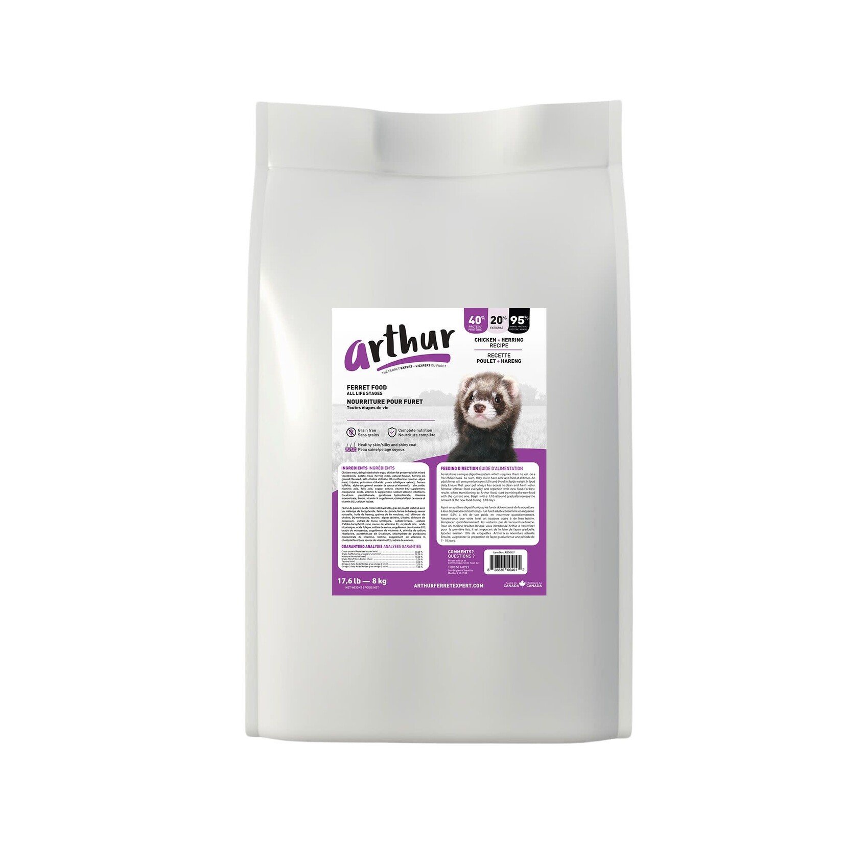 ARTHUR Arthur Furet Nourriture Poulet Et Hareng 8kg