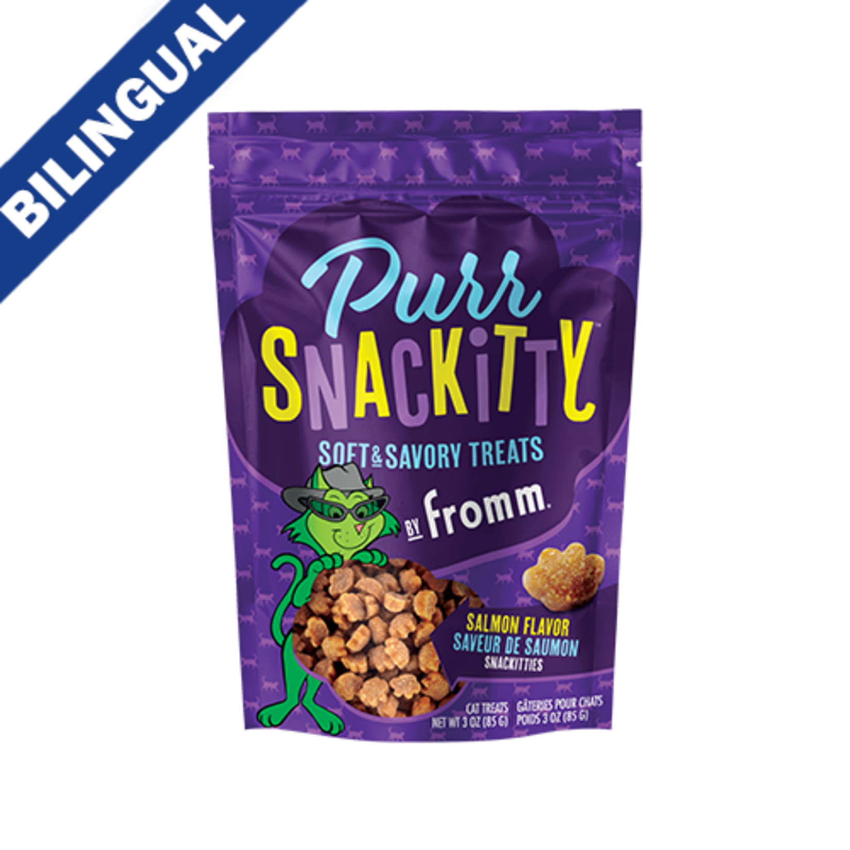 Fromm Fromm® PurrSnacKitty™ Gâteries tendres et savoureuses saumon recette pour chats 85g