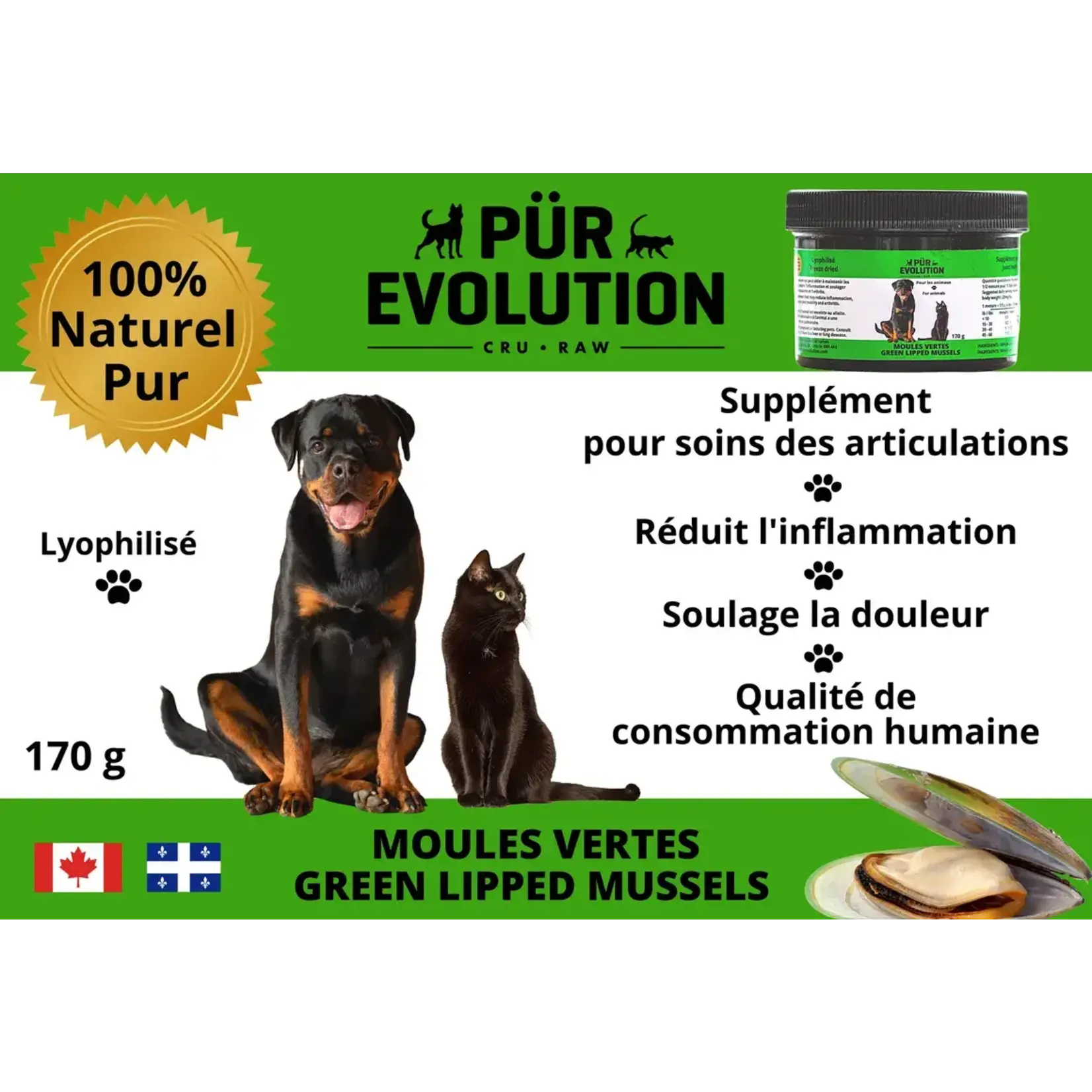 Pur Evolution PUR EVOLUTION MOULE VERTE 170g