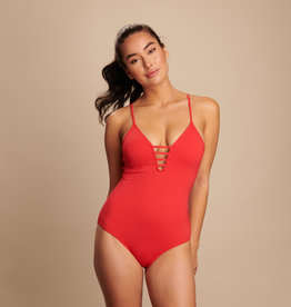 Quintsoul V Neck One-Piece 1058207 rouge