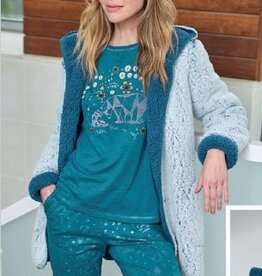 Massana Ensemble pyjama P731213 Vert petrol