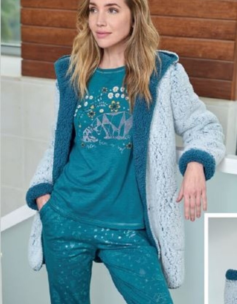 Massana Ensemble pyjama P731213 Vert petrol