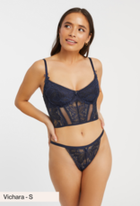 Montelle Ensemble Demi bustier/string Botanical 9570 Marine