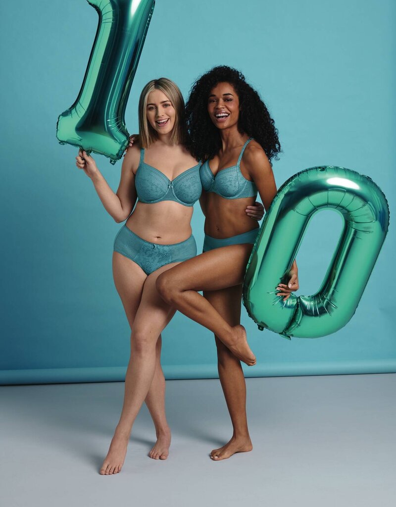 Rosa Faia culotte Taille Haute 1355 Fleur Émeraude