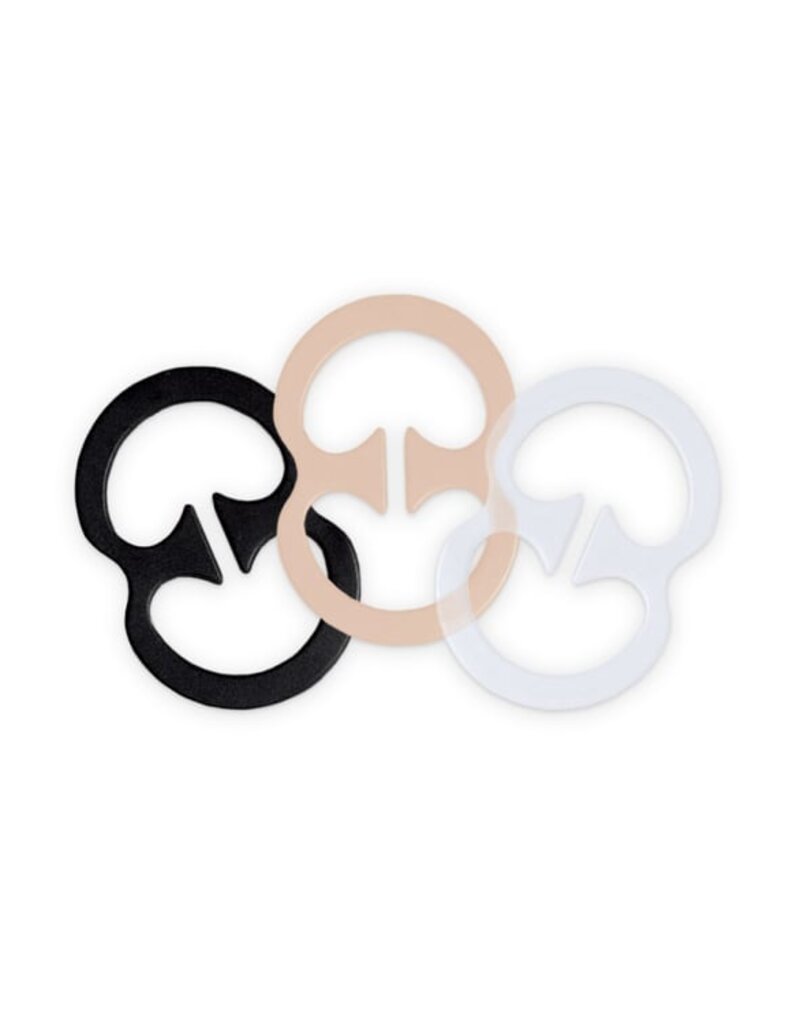 Fashion Essentials Paquet de 3 attachettes remontantes pour bretelles larges