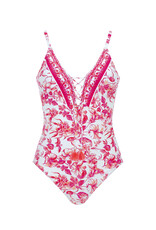 Olympia Maillot de bain une pièce 32608 Blanc et rose 143