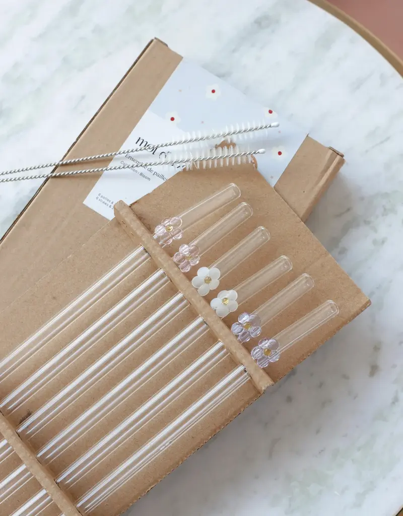 moi d'abord Ensemble de paille fleurs