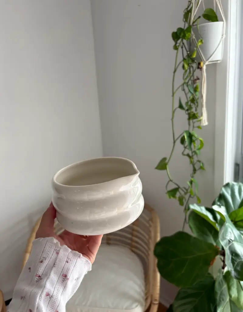 moi d'abord Bol à matcha Bubble avec support