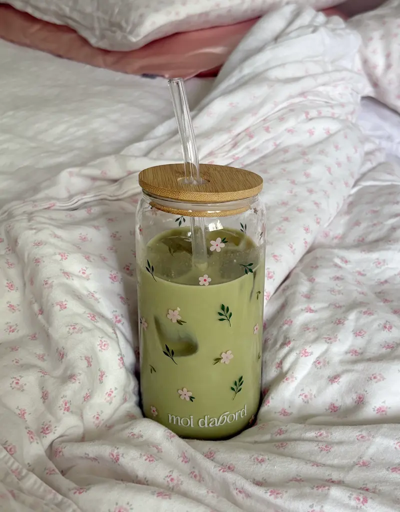 moi d'abord Tumbler en verre Fleurs sauvages