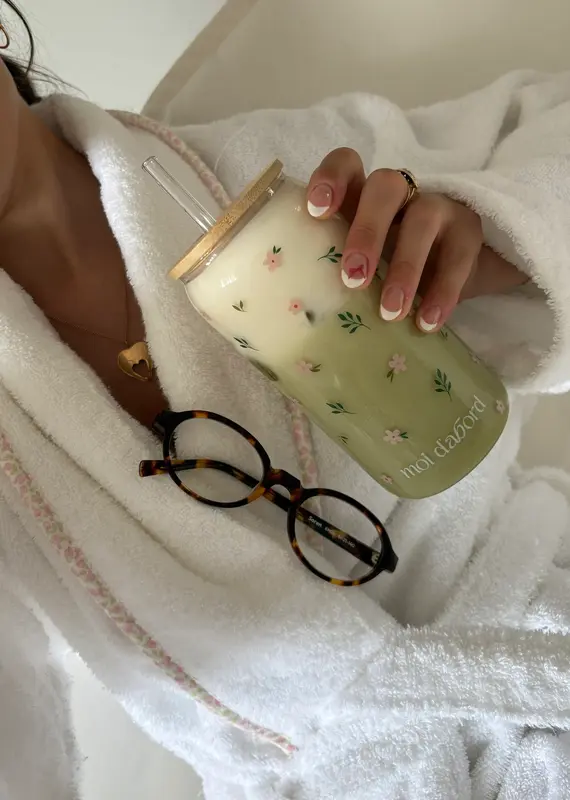 moi d'abord Tumbler en verre Fleurs sauvages