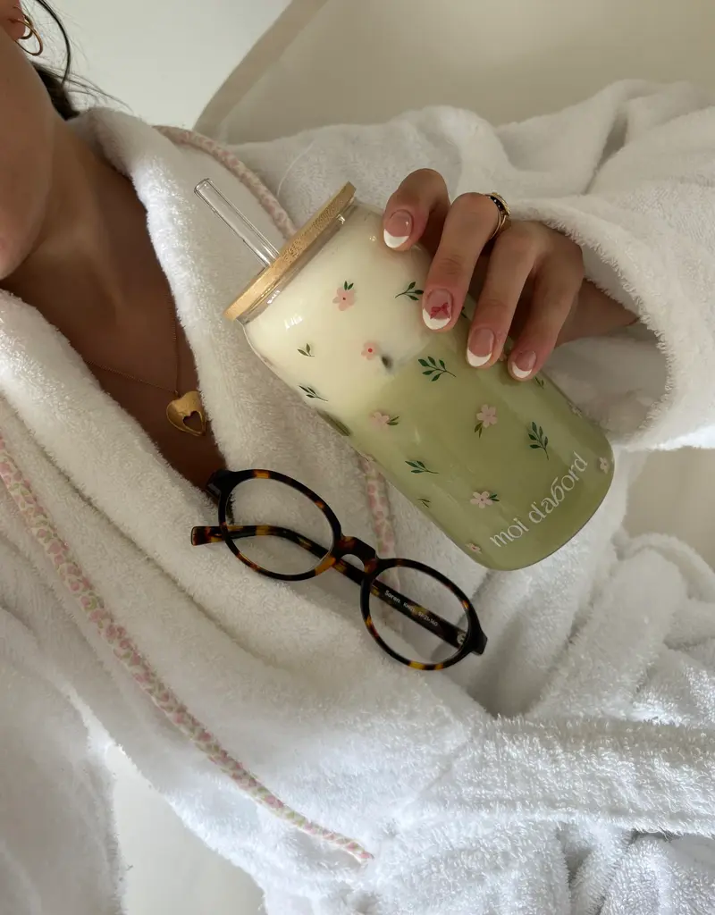 moi d'abord Tumbler en verre Fleurs sauvages