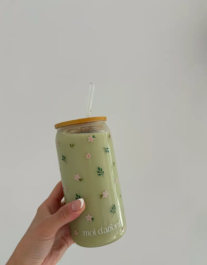 moi d'abord Tumbler en verre Fleurs sauvages