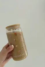 moi d'abord Tumbler en verre Fleurs & boucles