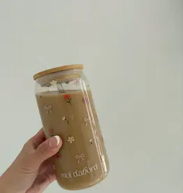 moi d'abord Tumbler en verre Fleurs & boucles