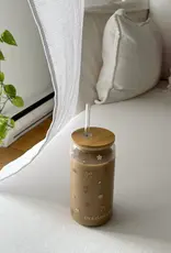 moi d'abord Tumbler en verre Fleurs & boucles