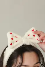 moi d'abord Bandeau coeurs brodés