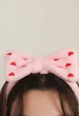 moi d'abord Bandeau coeurs brodés