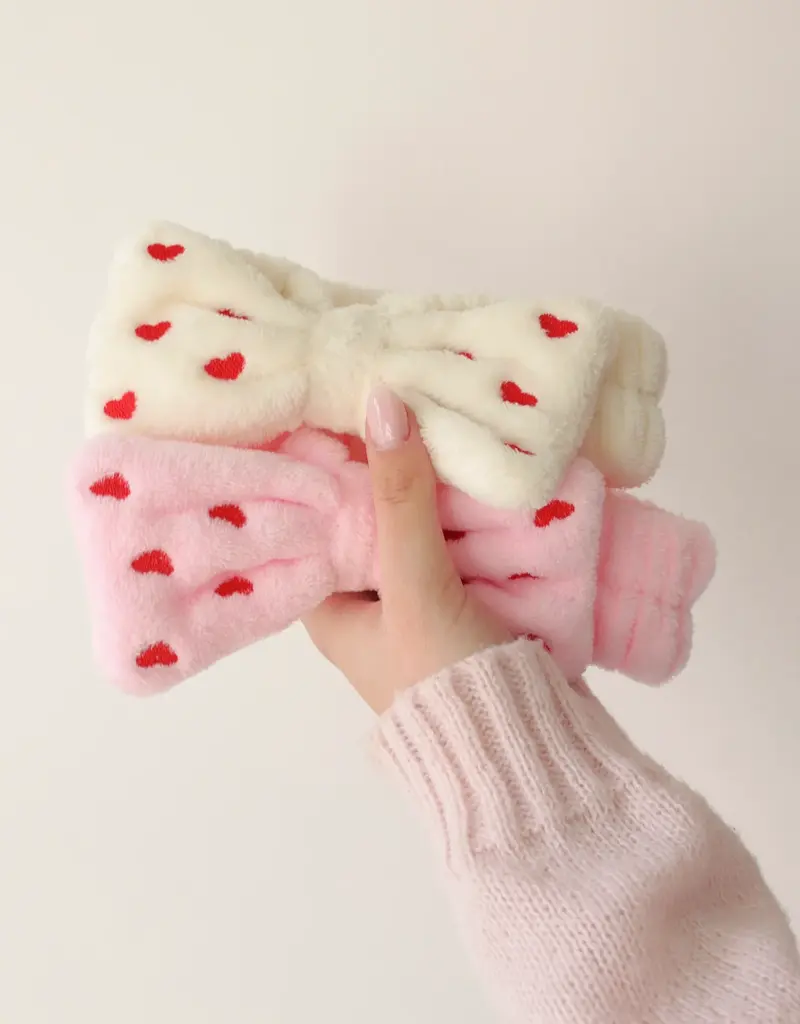 moi d'abord Bandeau coeurs brodés