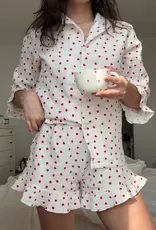 moi d'abord Ensemble Pyjama coeurs à volants