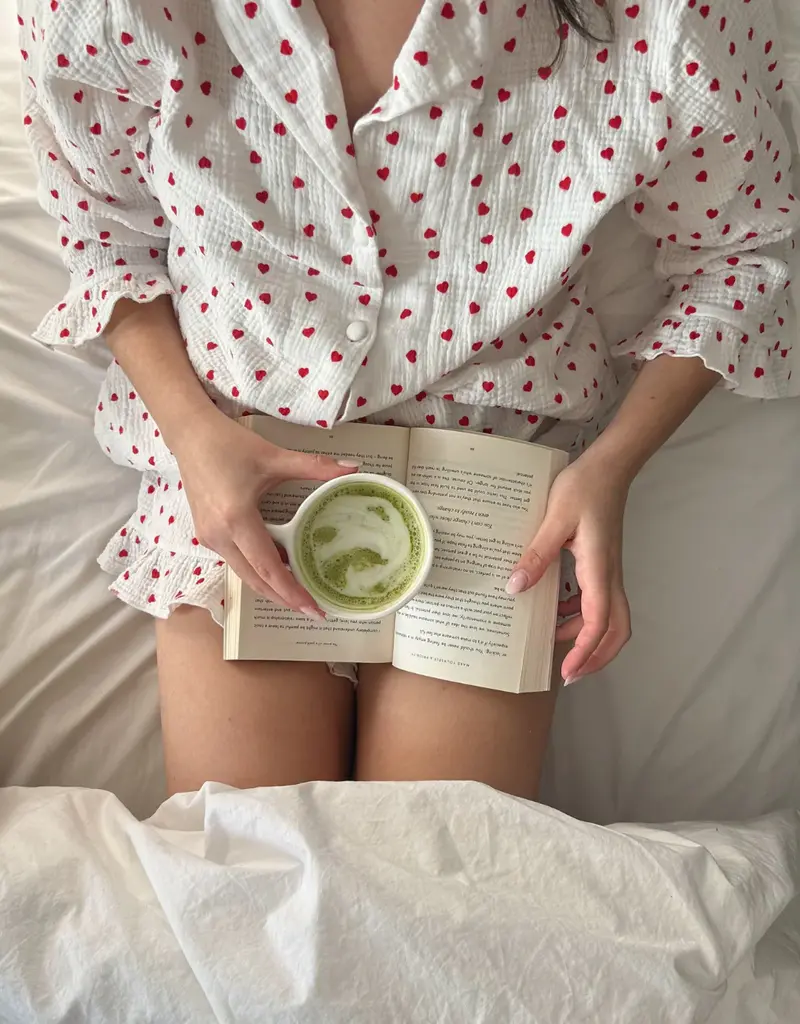 moi d'abord Ensemble Pyjama coeurs à volants